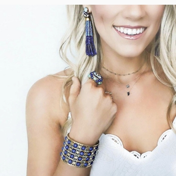 Stella & Dot Jewelry - STELLA&DOT blue beaded abacus cuff